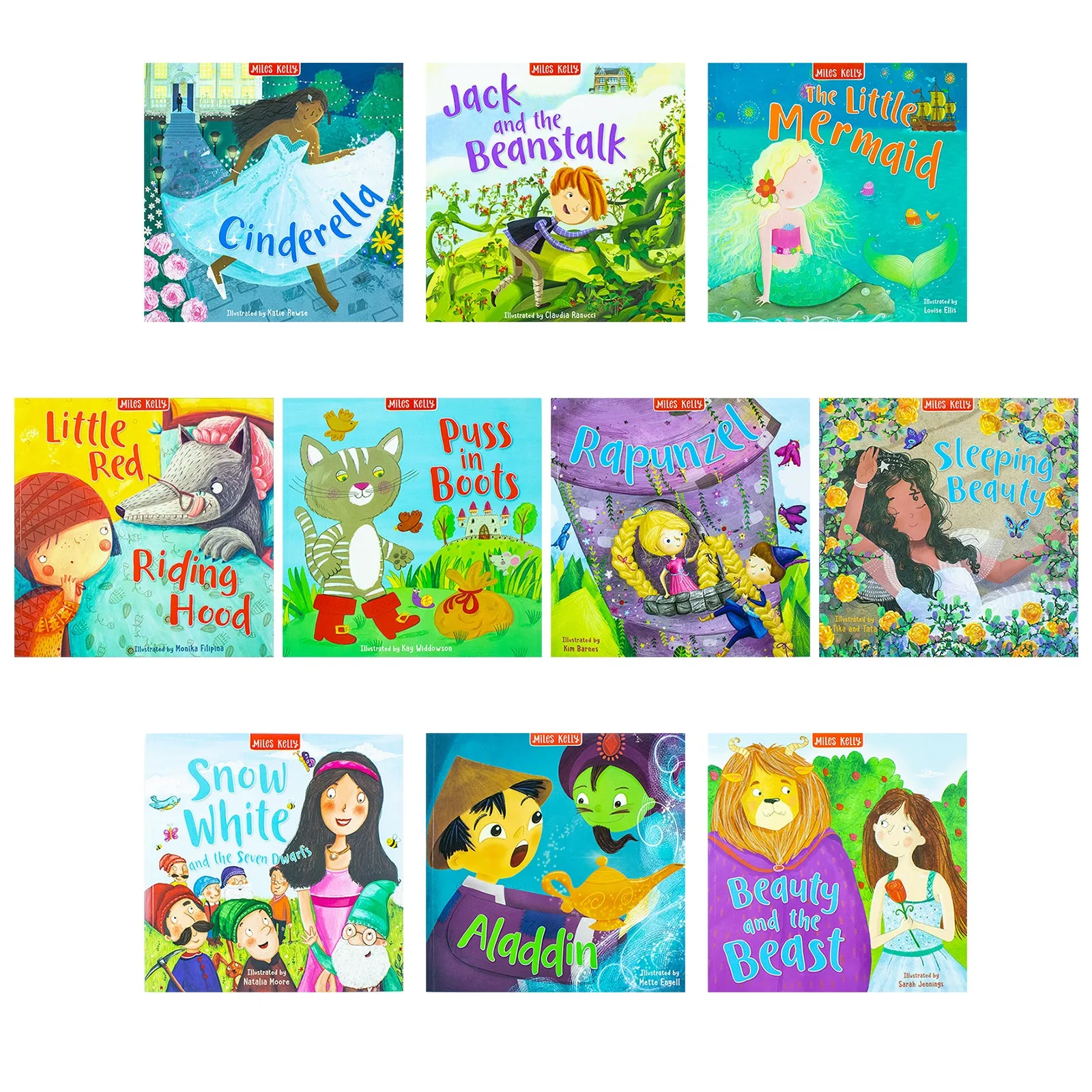 Miles Kelly Fairy Tales 10 Books Collection Set for Ages- 3 