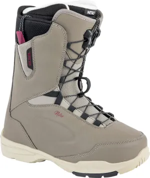Nitro Scala TLS Womens Snowboard Boots in Mud 2024