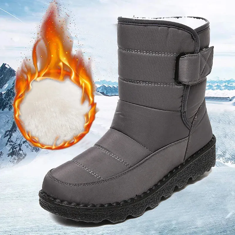 Non Slip Waterproof Snow Boots for Women 2023 Thick Plush Winter Ankle Boots Woman Platform Keep Warm Cotton Padded Shoes