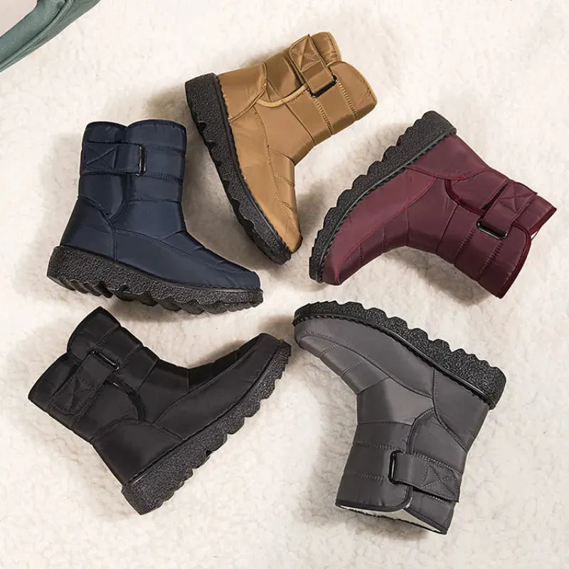 Non Slip Waterproof Snow Boots for Women 2023 Thick Plush Winter Ankle Boots Woman Platform Keep Warm Cotton Padded Shoes
