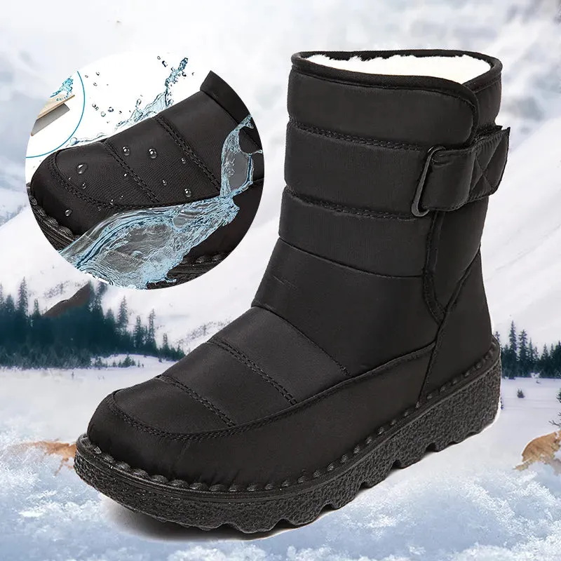 Non Slip Waterproof Snow Boots for Women 2023 Thick Plush Winter Ankle Boots Woman Platform Keep Warm Cotton Padded Shoes