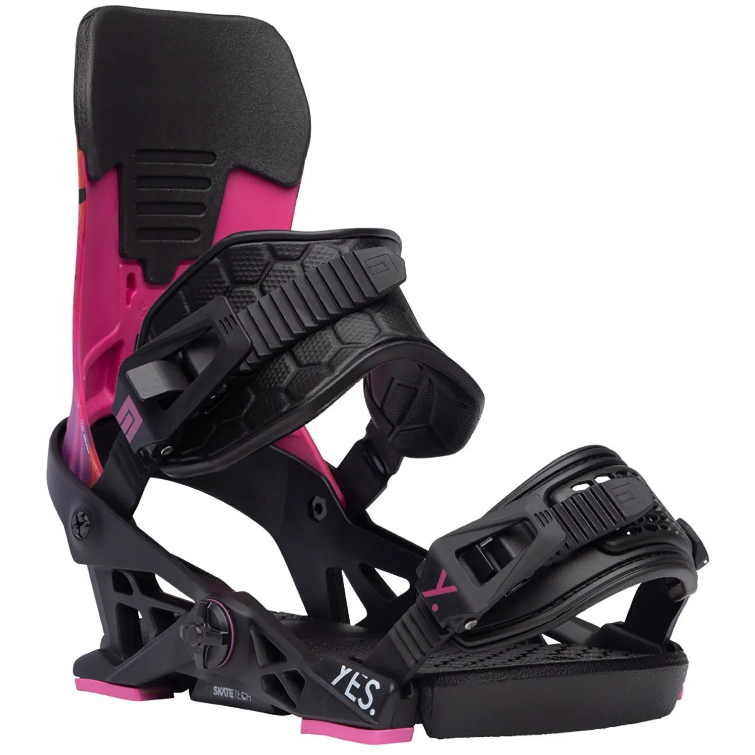 Now Select Pro x Yes Collab Snowboard Bindings Mens 2024 Black / Pink