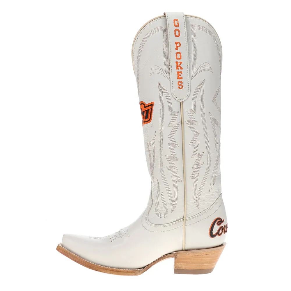 Oklahoma State University Gameday Embroidered Logo Snip Toe Cowboy Boots