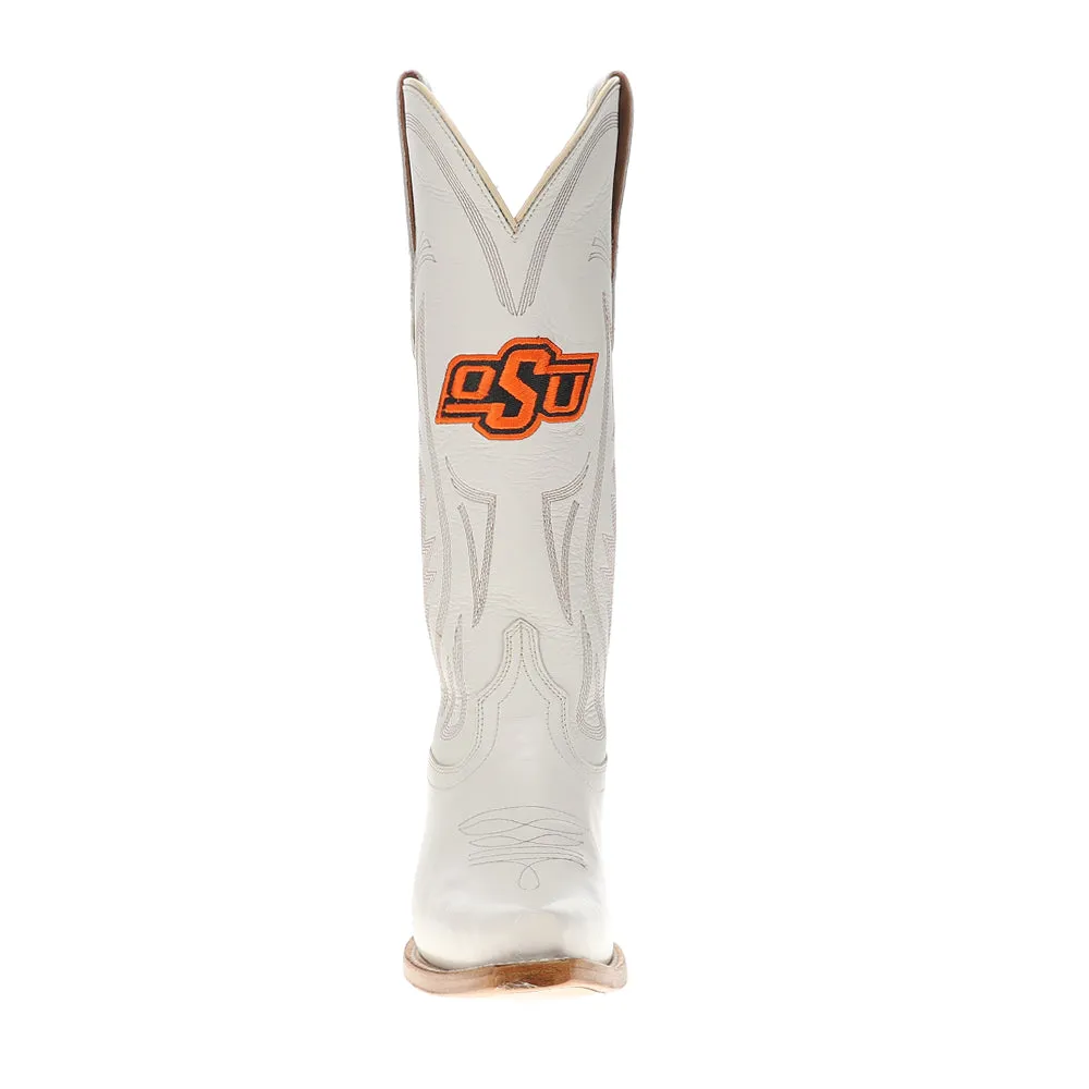Oklahoma State University Gameday Embroidered Logo Snip Toe Cowboy Boots