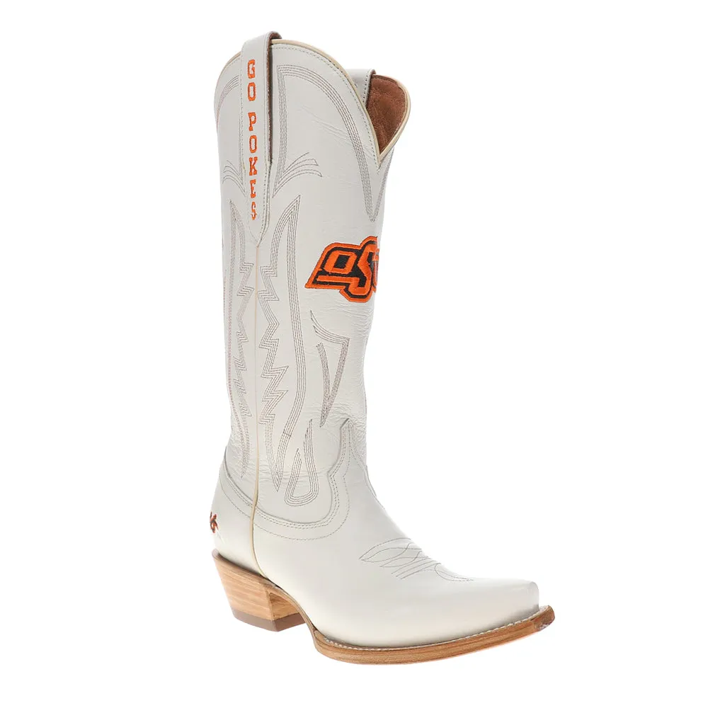 Oklahoma State University Gameday Embroidered Logo Snip Toe Cowboy Boots