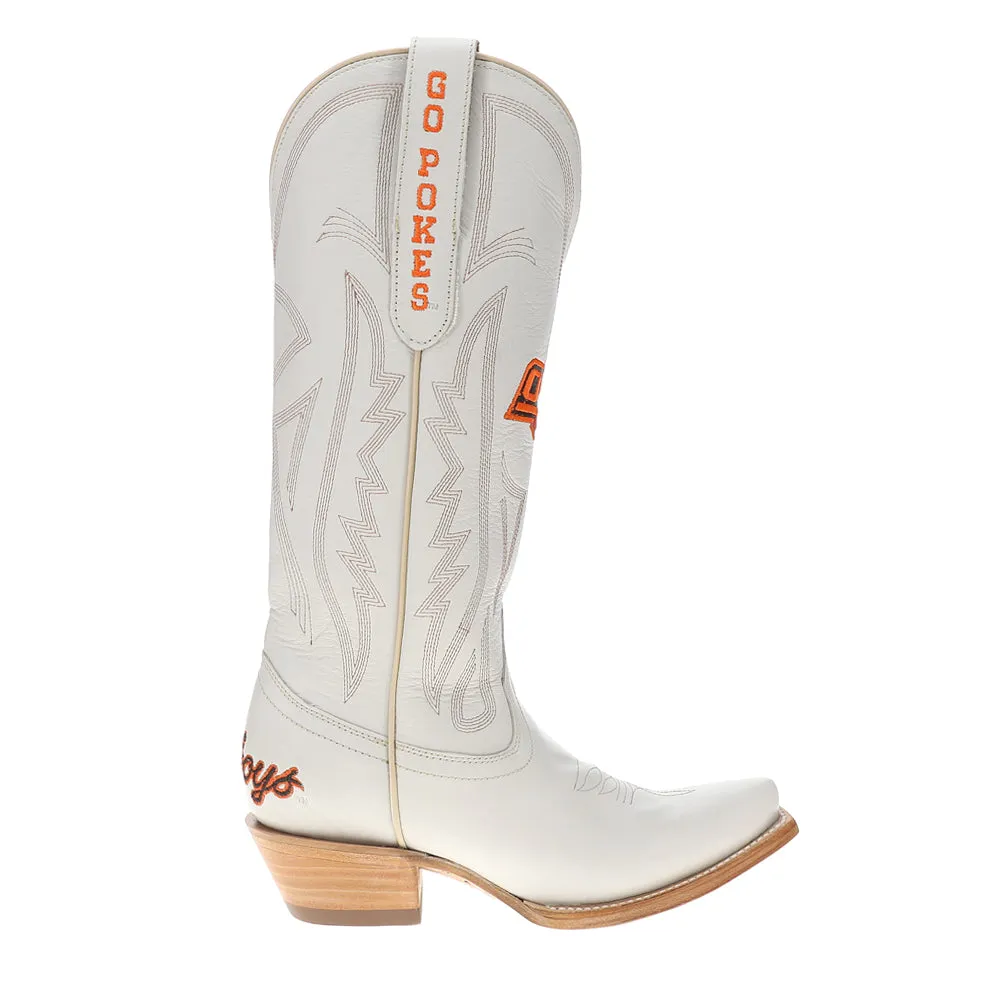 Oklahoma State University Gameday Embroidered Logo Snip Toe Cowboy Boots