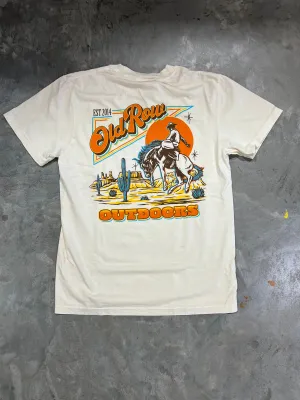Outdoors Cowboy Banquet SS Pocket Tee - Ivory