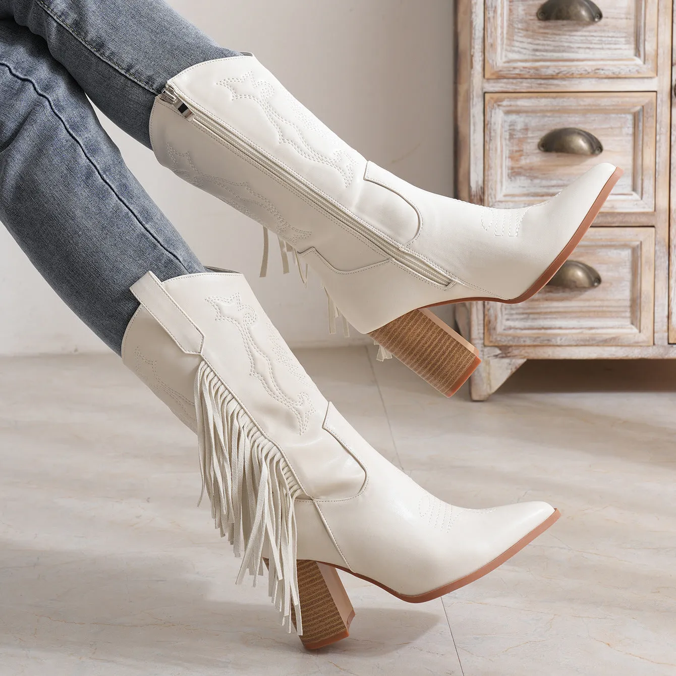 Peony Tassels Boots