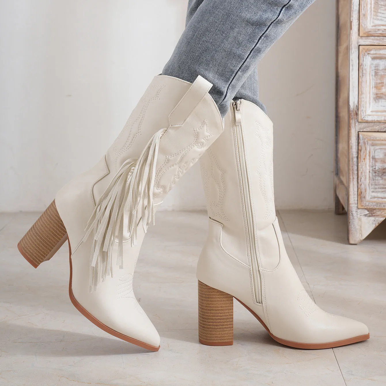 Peony Tassels Boots