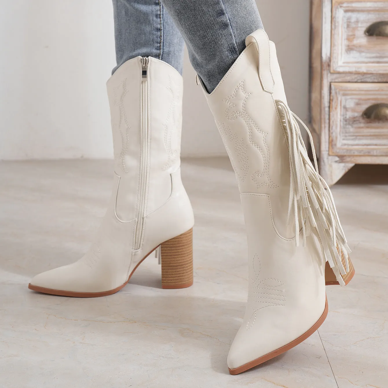 Peony Tassels Boots