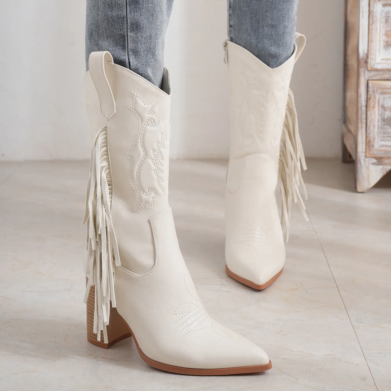 Peony Tassels Boots