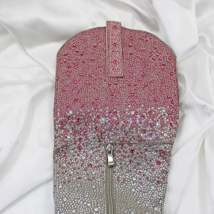 Pink Ombre Rhinestone Cowgirl Bridal Boots