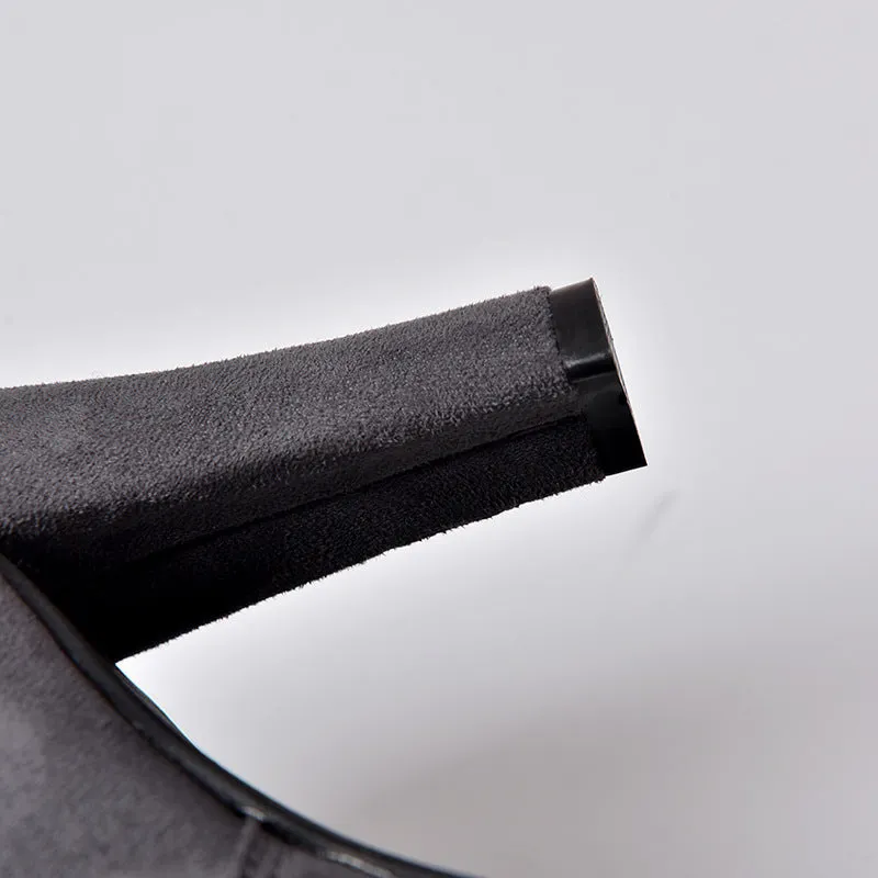Pointed Thick Heel Knee Stretch Boots