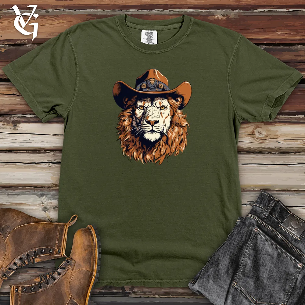 Retro Cowboy Lion 01 Heavy Cotton Comfort Colors Tee
