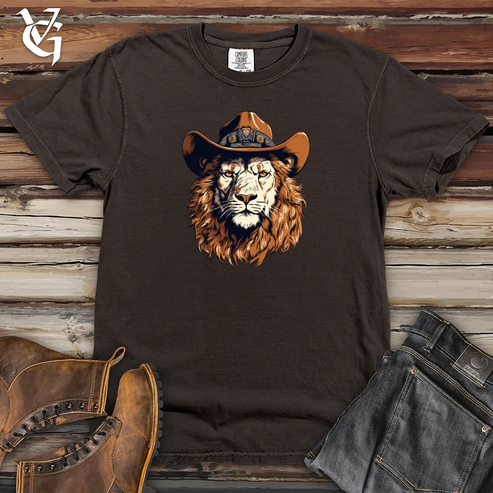 Retro Cowboy Lion 01 Heavy Cotton Comfort Colors Tee