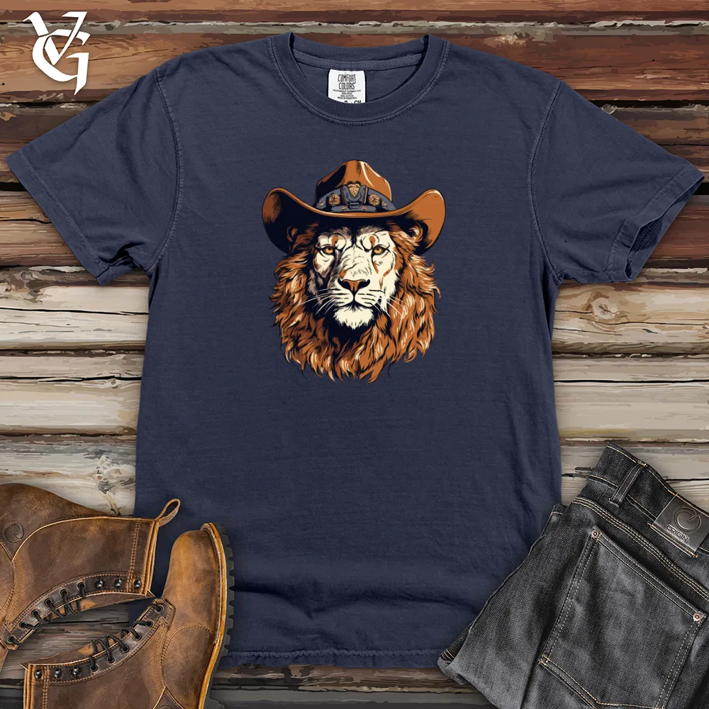 Retro Cowboy Lion 01 Heavy Cotton Comfort Colors Tee