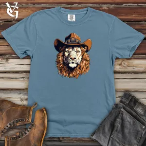 Retro Cowboy Lion 01 Heavy Cotton Comfort Colors Tee