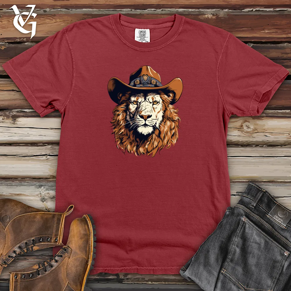 Retro Cowboy Lion 01 Heavy Cotton Comfort Colors Tee