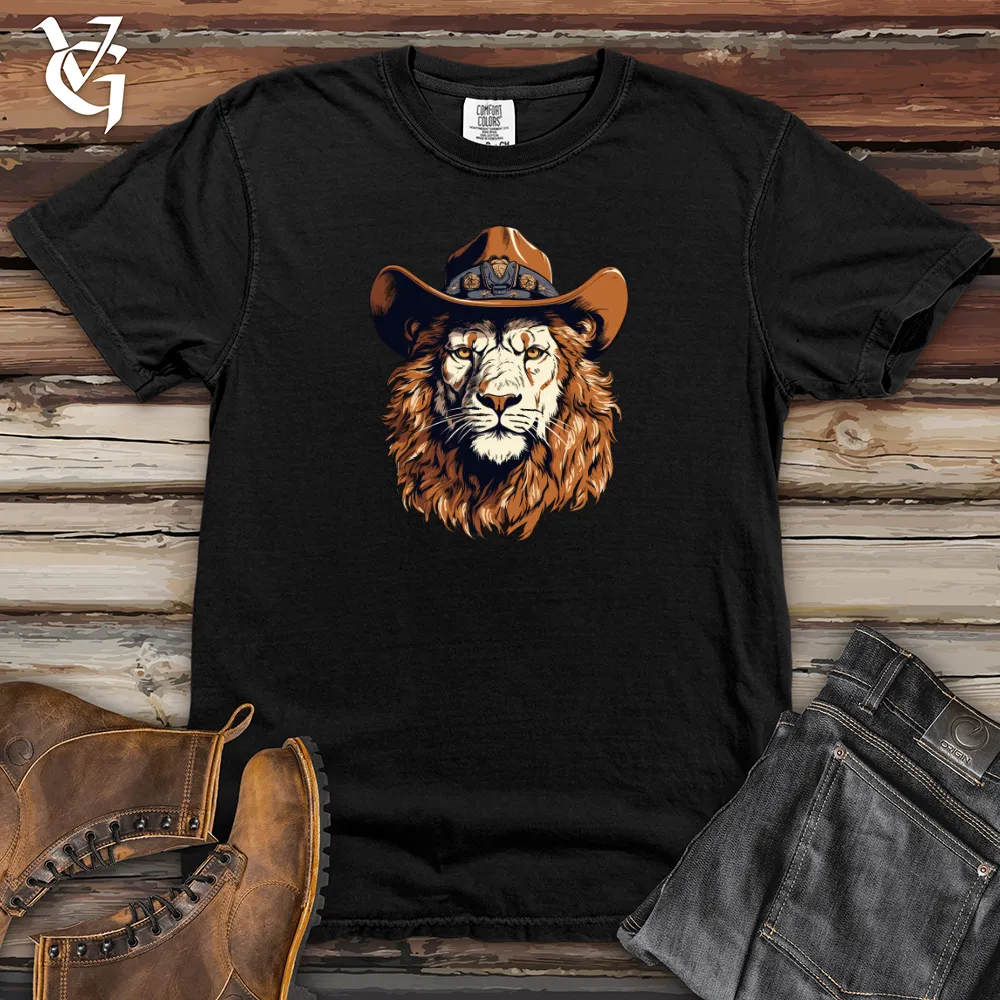 Retro Cowboy Lion 01 Heavy Cotton Comfort Colors Tee