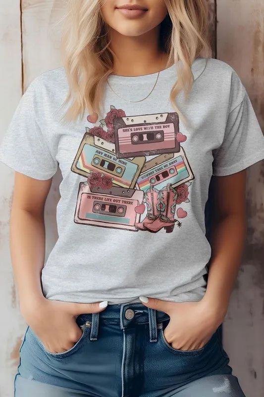 Retro Music Tape, Western Graphic Tee