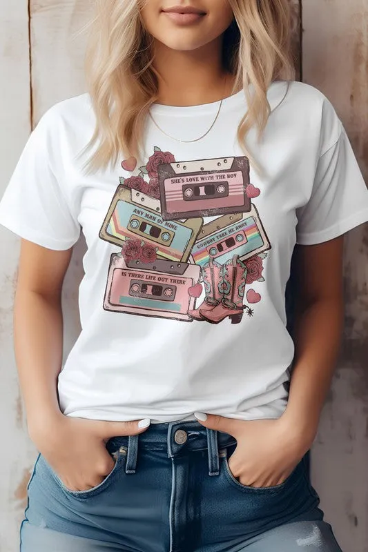 Retro Music Tape, Western Graphic Tee
