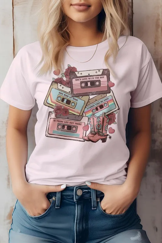 Retro Music Tape, Western Graphic Tee