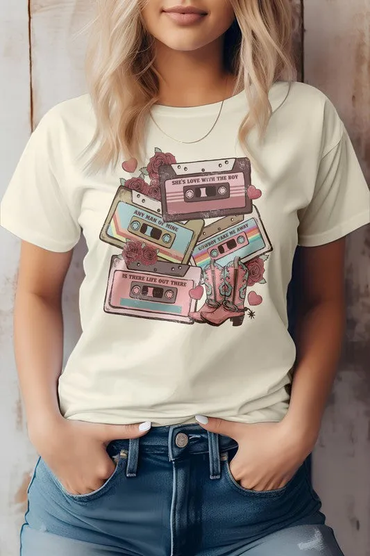 Retro Music Tape, Western Graphic Tee