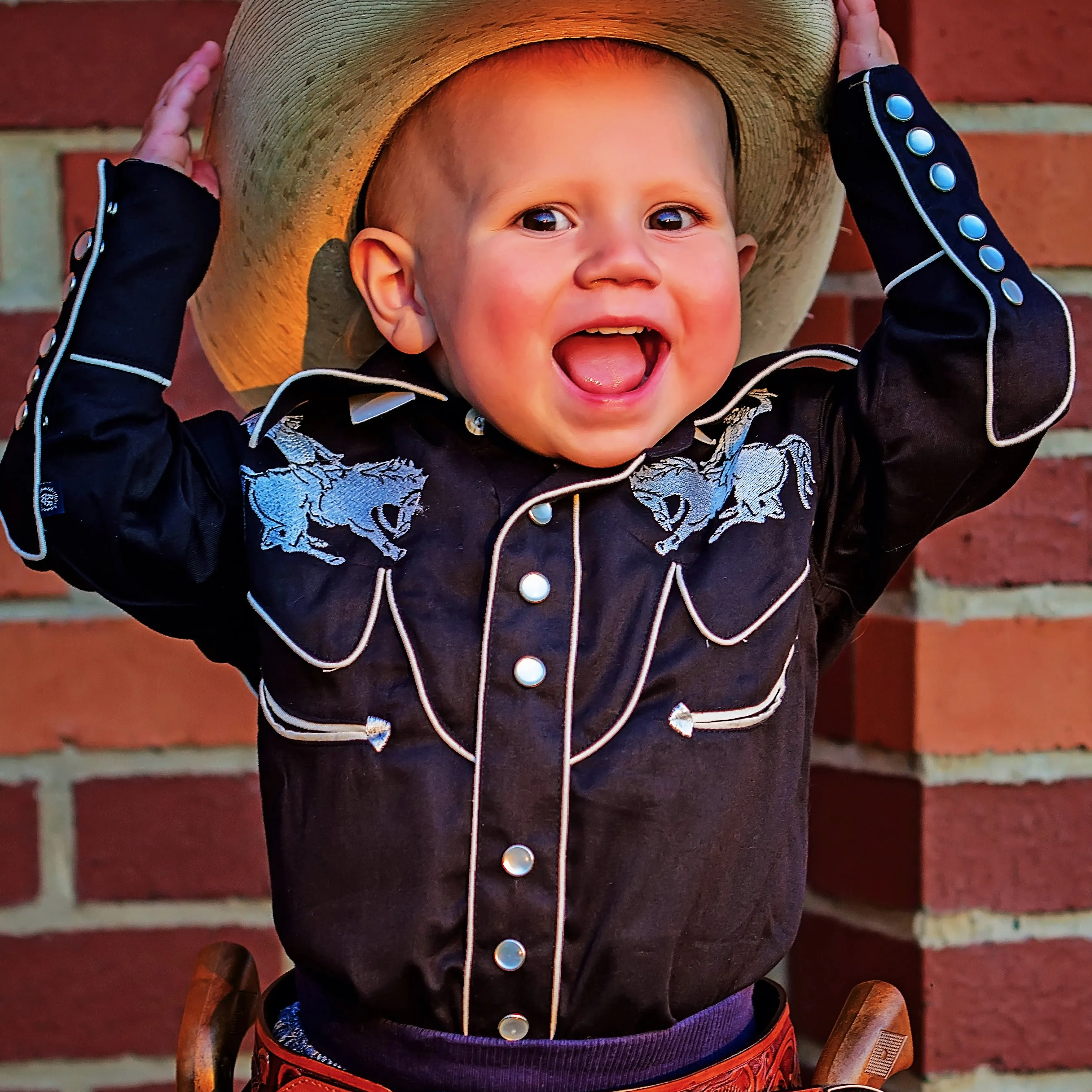 Rockmount Kids Bronc Black Western Shirt (8851)