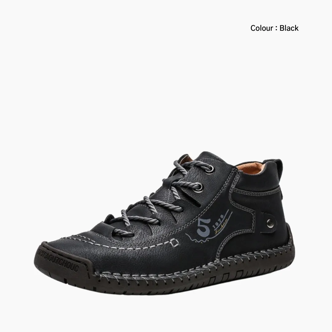 Round Toe, Non-Slip Sole : Winter Boots for Men