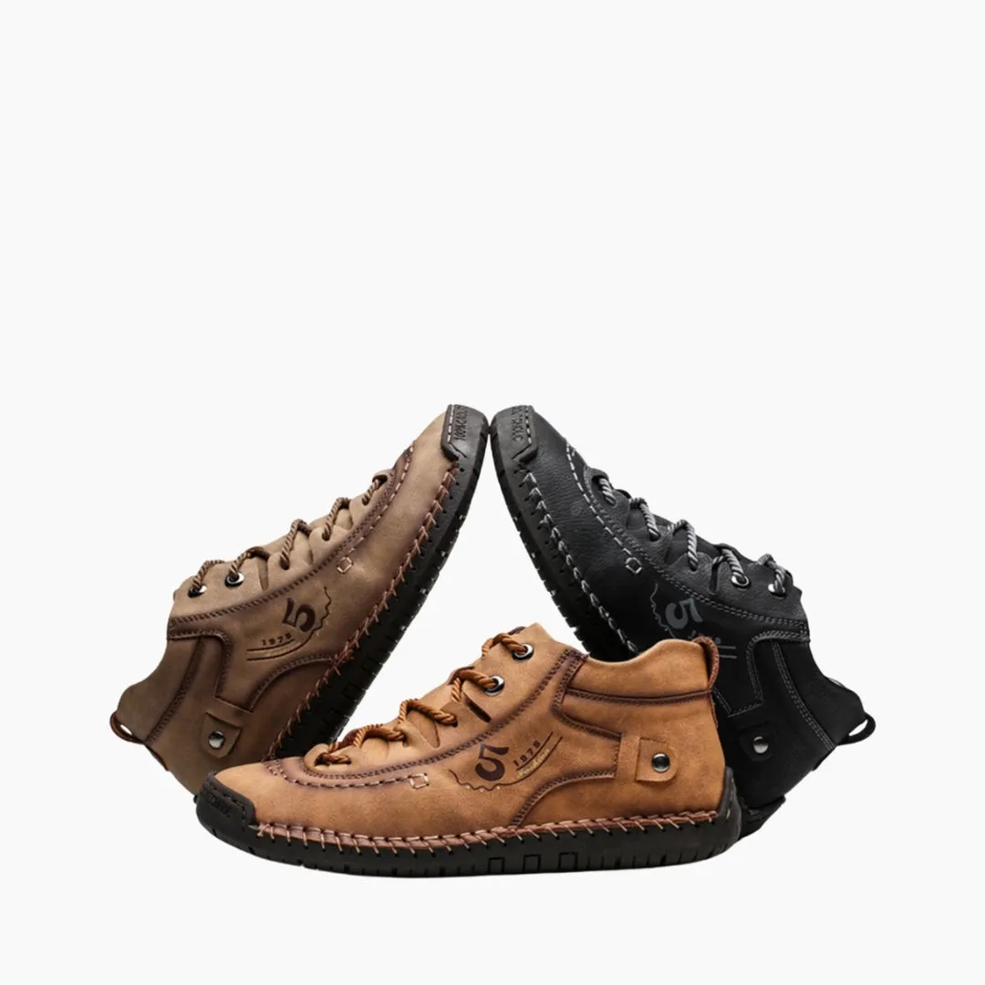 Round Toe, Non-Slip Sole : Winter Boots for Men