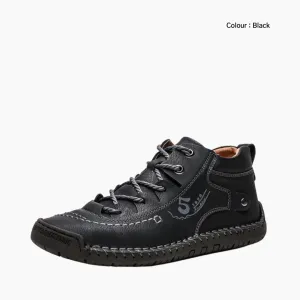 Round Toe, Non-Slip Sole : Winter Boots for Men