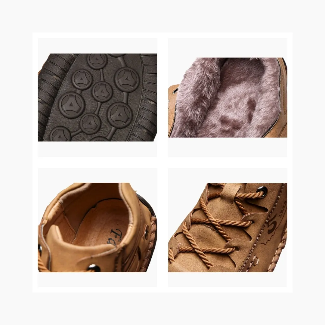 Round Toe, Non-Slip Sole : Winter Boots for Men