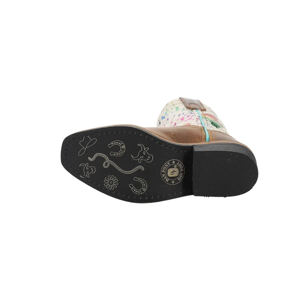 Rumi Cow Metallic Square Toe Cowboy Boots (Little Kid-Big Kid)