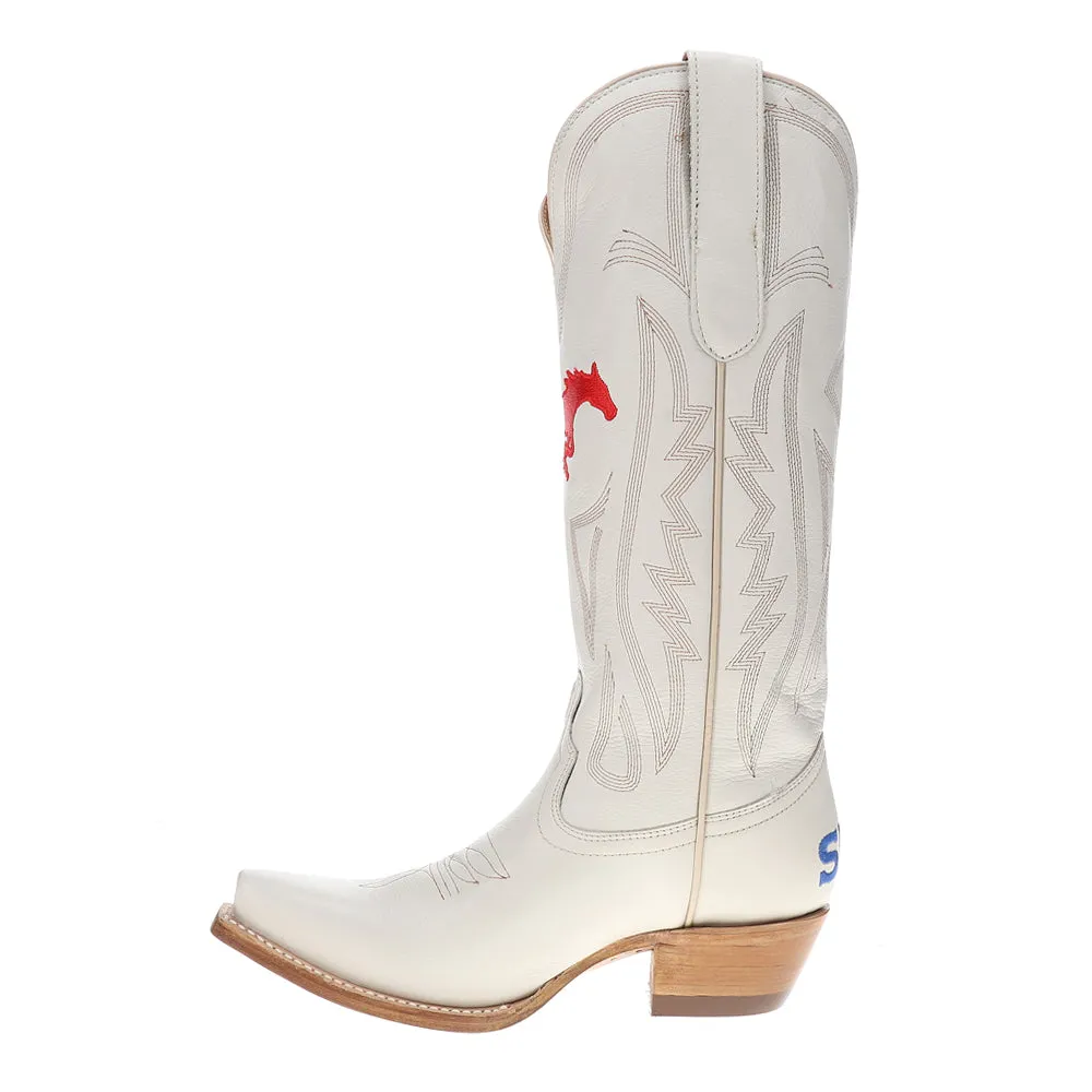 Southern Methodist University Gameday Embroidered Logo Snip Toe Cowboy Boots