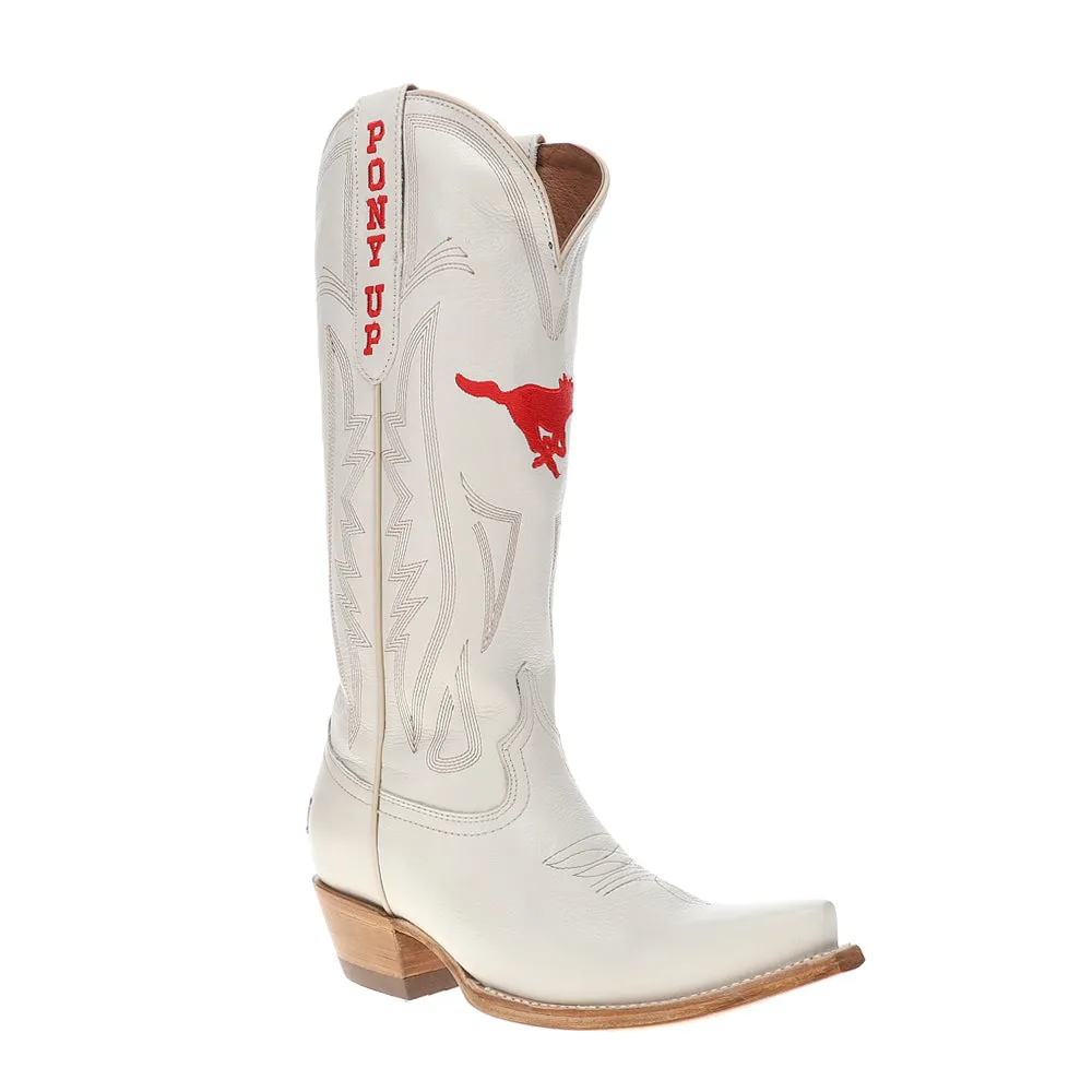 Southern Methodist University Gameday Embroidered Logo Snip Toe Cowboy Boots
