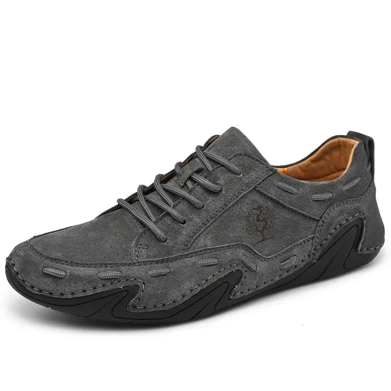 Stylish Leather Ankle Boots for Men: Trendy and Comfortable Winter Footwear with Anti-slip Soles