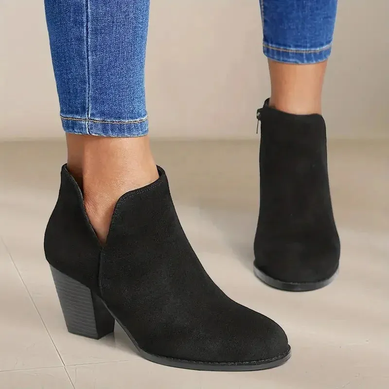 Sylis | Women's Ankle Boots with Chunky Heel