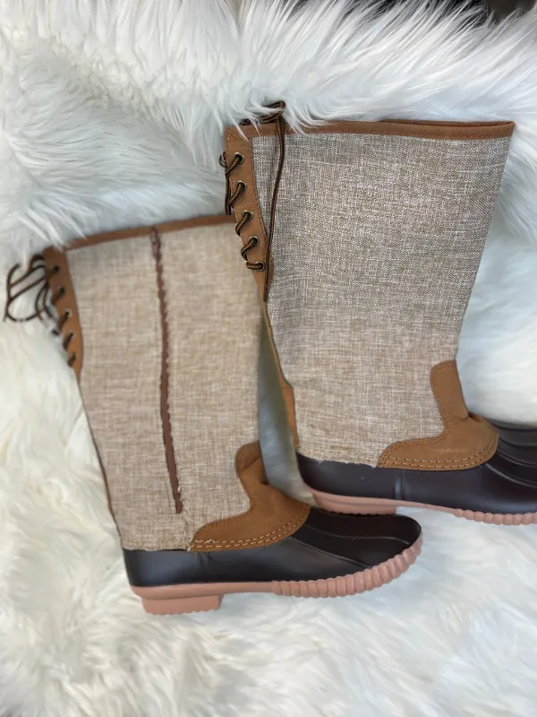 Tall duck boots