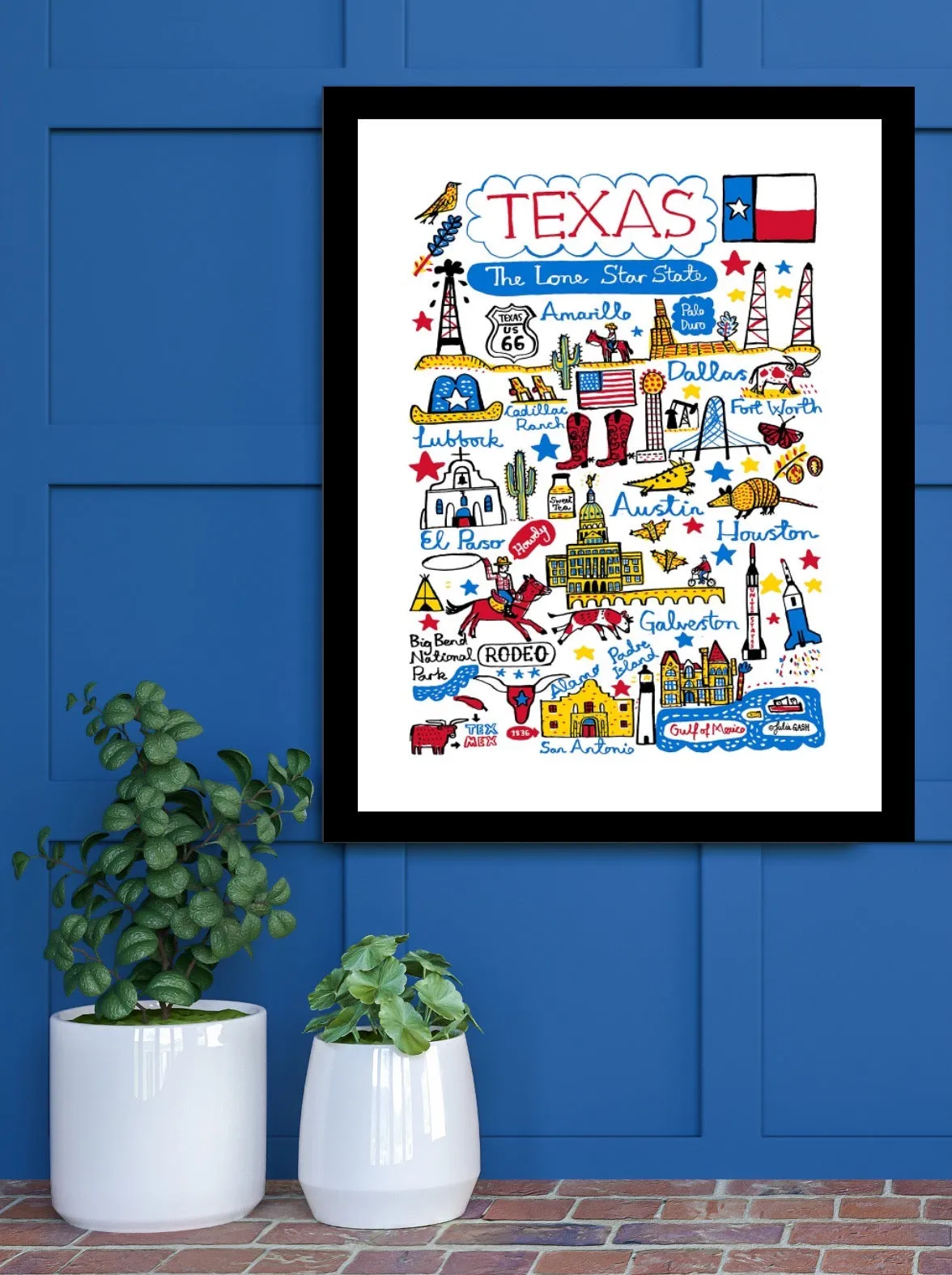 Texas Art Print
