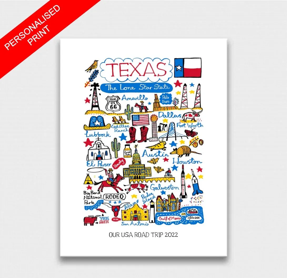 Texas Art Print