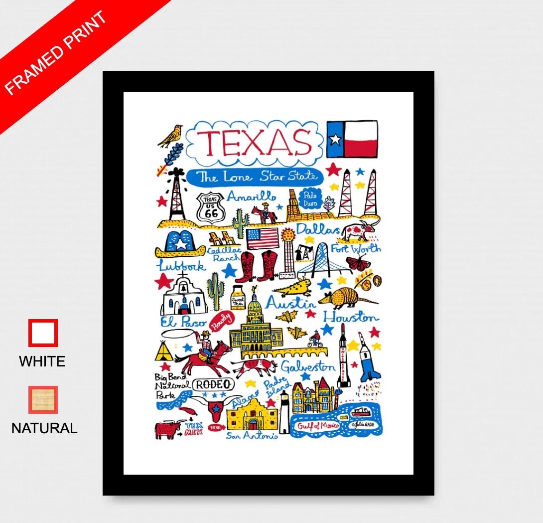 Texas Art Print