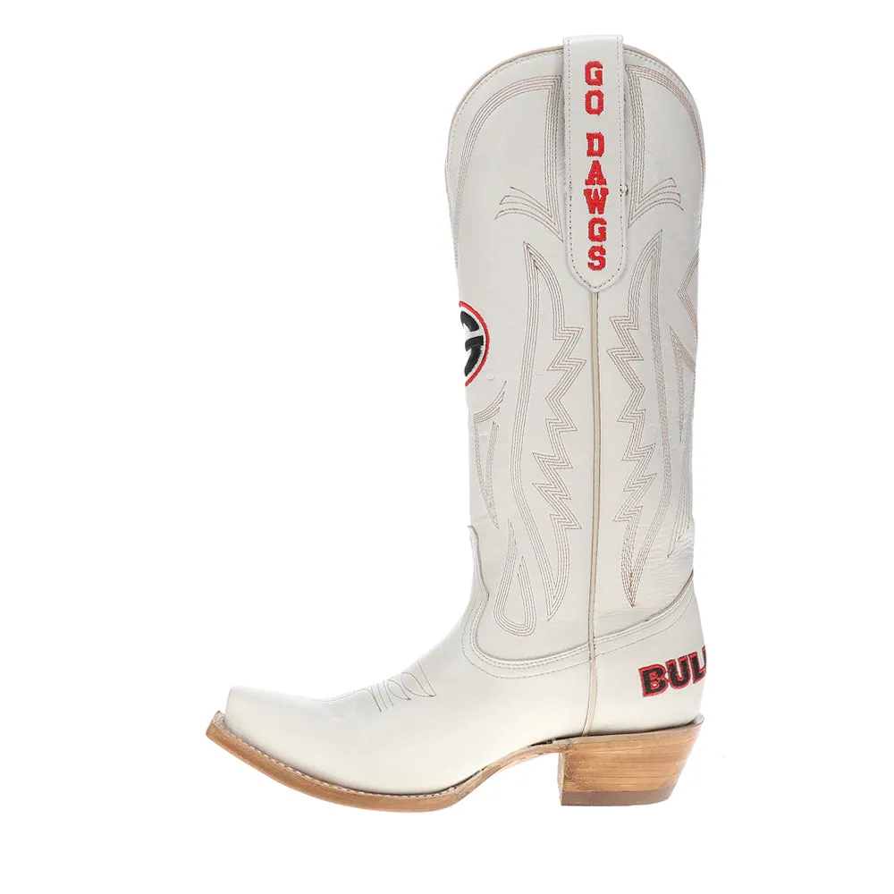 University of Georgia Gameday Embroidered Logo Snip Toe Cowboy Boots