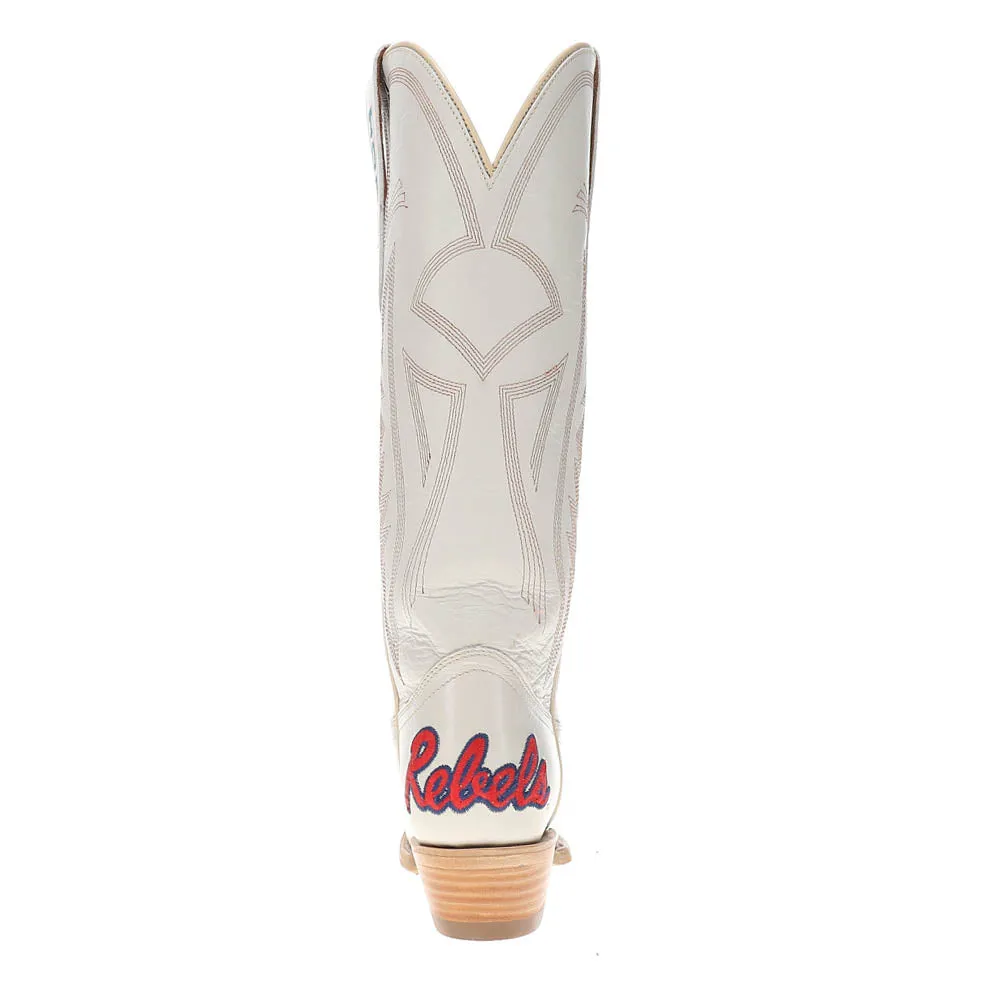 University of Mississippi Gameday Embroidered Logo Snip Toe Cowboy Boots