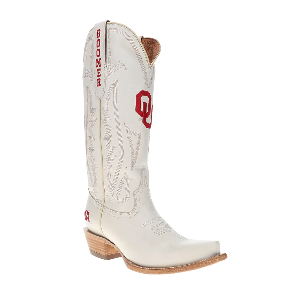 University of Oklahoma Gameday Embroidered Snip Toe Cowboy Boots