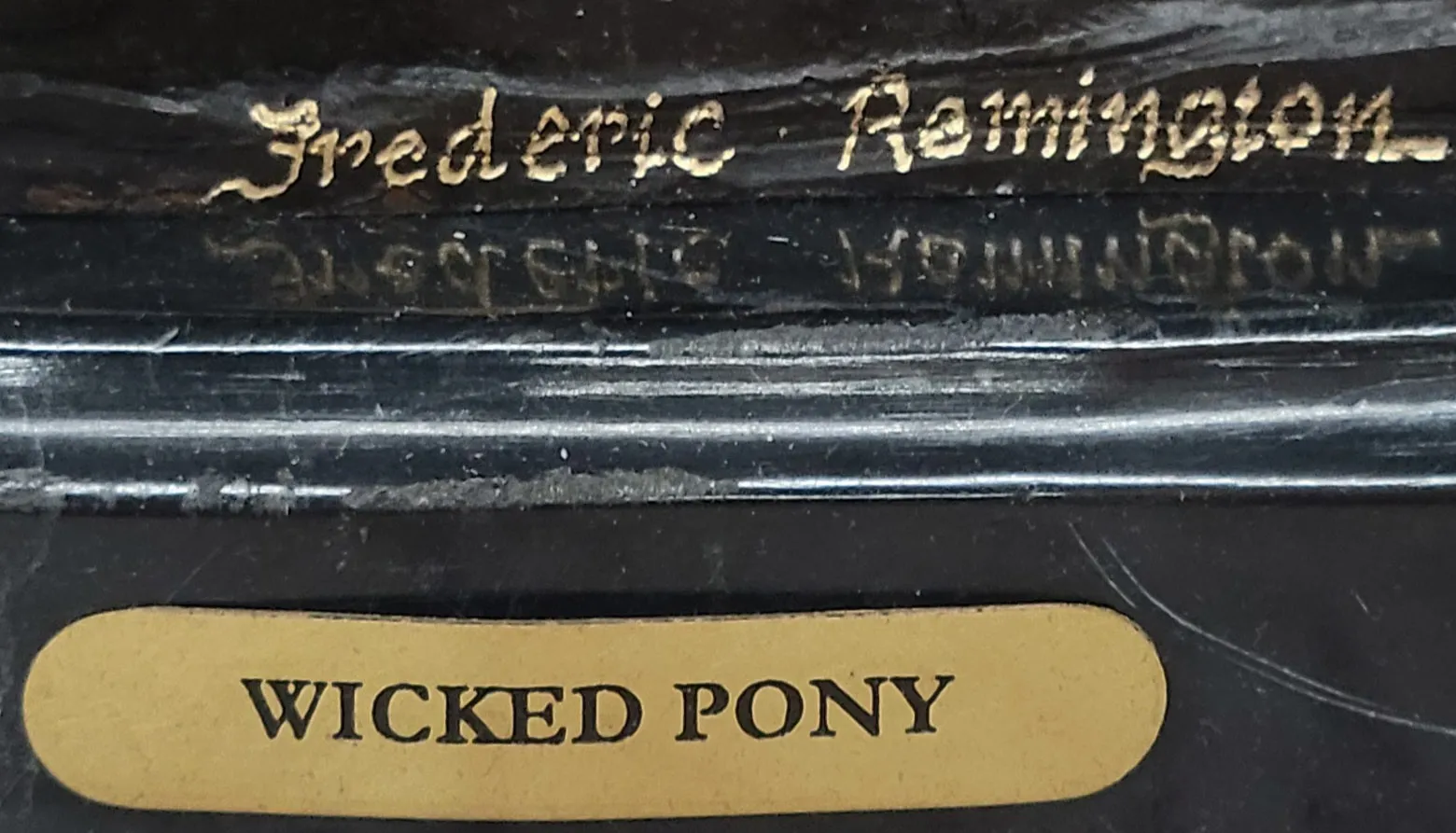 WICKED PONY Frederic Remington Bronze Statue Sculpture Cowboy Thrown from Horse 11" x 11"
