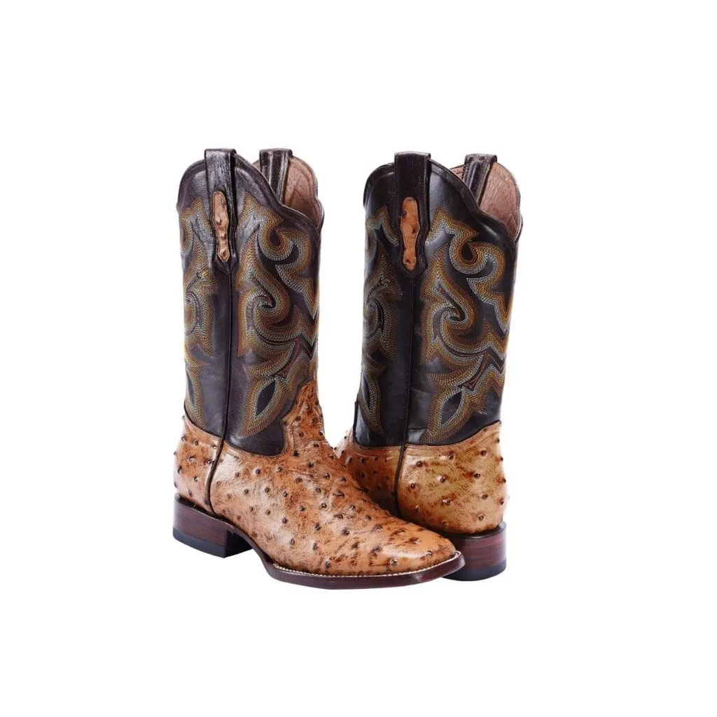 WIDE SQUARE TOE OSTRICH PRINT ORIX