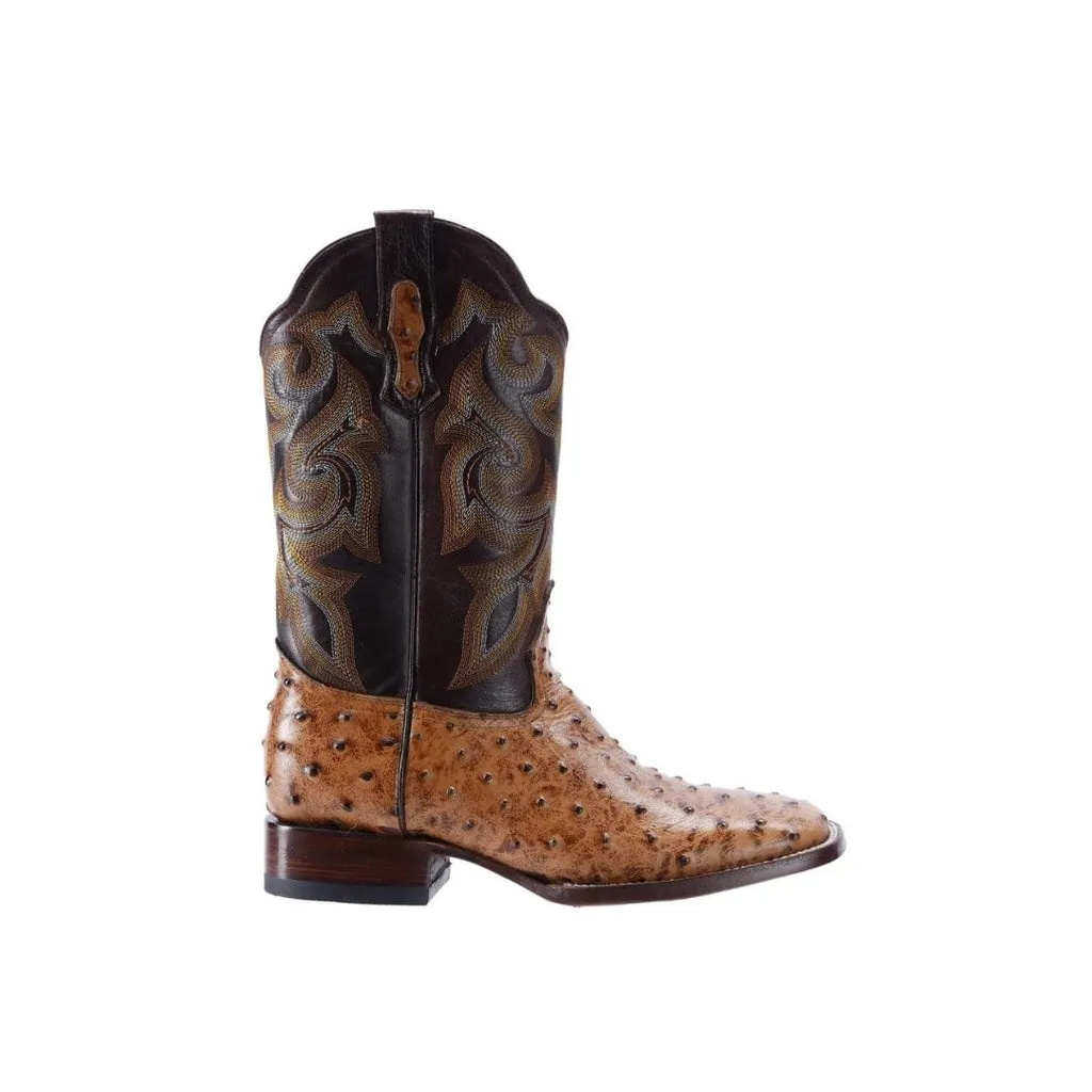 WIDE SQUARE TOE OSTRICH PRINT ORIX