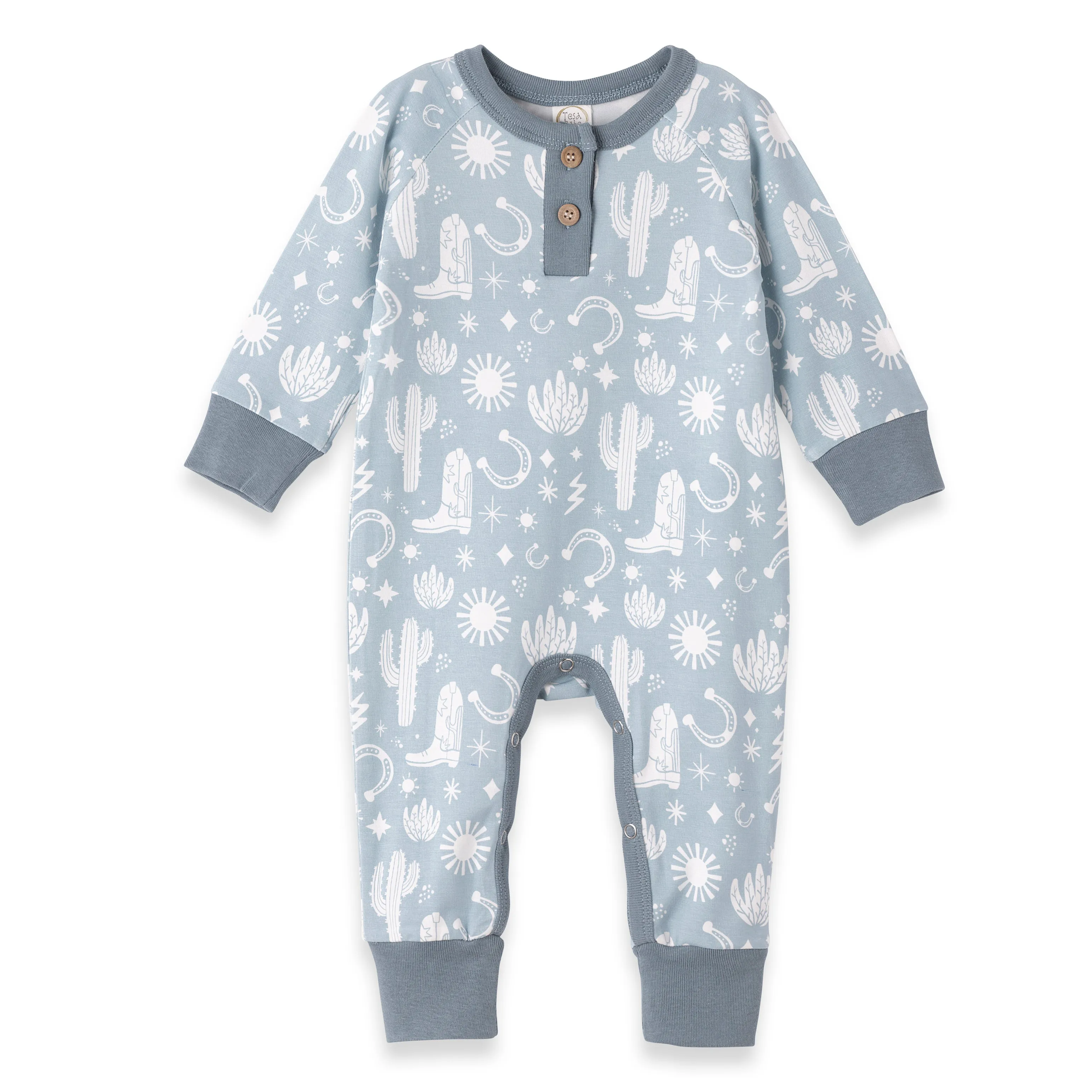 Wild West/Blue Bamboo Romper