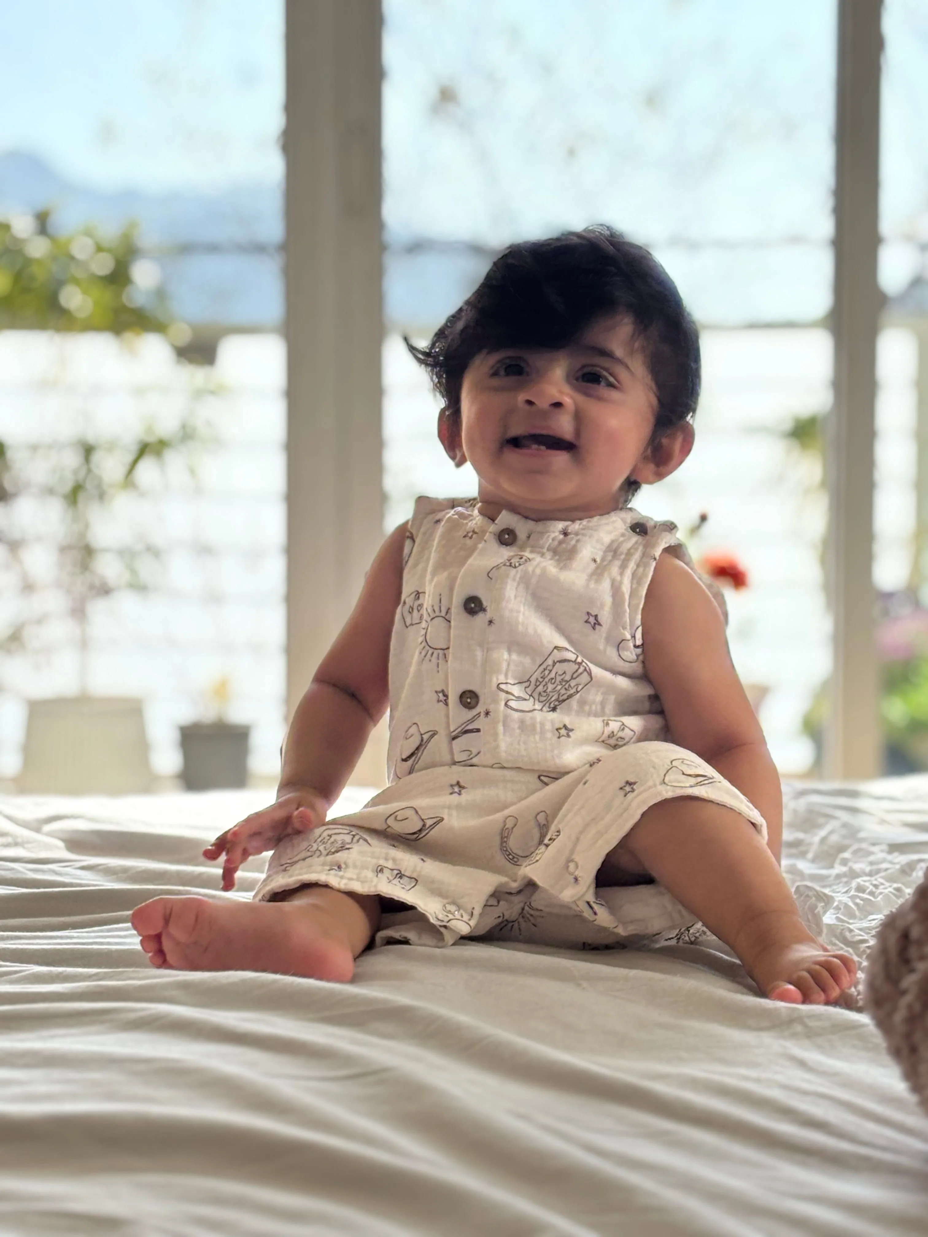 Wild Wild West Double Layer Muslin Romper/Jumpsuit/Onesie