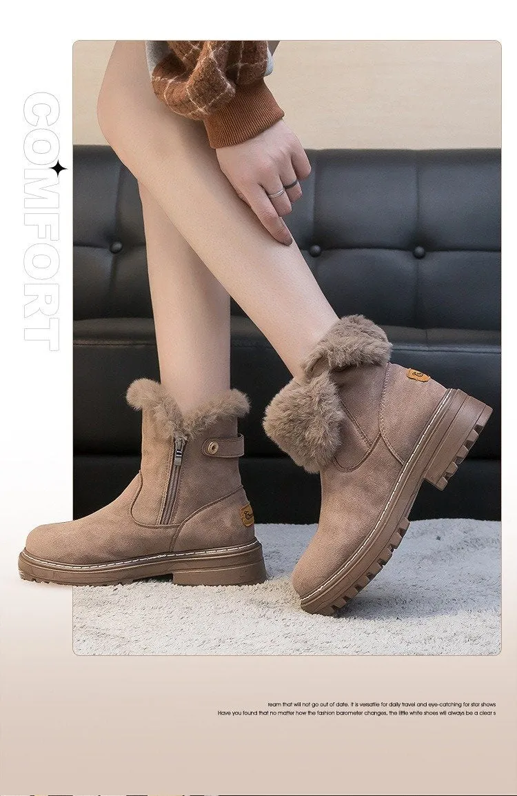 Winter Women's Casual Snow Boots Warm Non-slip Thick Soled Boots
